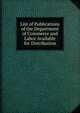 List of Publications of the Department of Commerce and Labor Available for Distribution, 