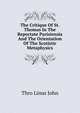 The Critique Of St. Thomas In The Reportate Parisiensia And The Orientation Of The Scotistic Metaphysics, Thro Linus John 