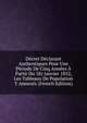Decret Declarant Authentiques Pour Une Periode De Cinq Annees A Partir Du 1Er Janvier 1852, Les Tableaux De Population Y Annexes (French Edition), 