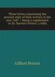 Three letters concerning the present state of Italy written in the year 1687 .: being a supplement to Dr. Burnet's letters. (1688), Burnet, Gilbert, 1643-1715 