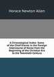 A Chronological Index: Some of the Chief Events in the Foreign Intercourse of Korea from the Beginning of the Christian Era to the Twentieth Century, Horace Newton Allen 