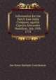 Information for the Dutch East-India Company, against Captain Alexander Hamilton. July 10th, 1731., See Notes Multiple Contributors 