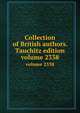 Collection of British authors. Tauchitz edition. volume 2338, 