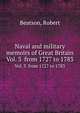 Naval and military memoirs of Great Britain. Vol. 3 from 1727 to 1783, Beatson, Robert 