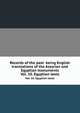 Records of the past being English translations of the Assyrian and Egyptian monuments. Vol. 10. Egyptian texts, 