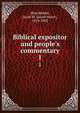 Biblical expositor and people's commentary, Hirschfelder, Jacob M. (Jacob Maier), 1819-1902 