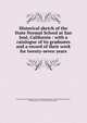 Historical sketch of the State Normal School at San Jose, California : with a catalogue of its graduates and a record of their work for twenty-seven years, San Jose State College,San Jose State College,California. State Printing Office,Royce, Ruth,Young, J. D. of the State Printing Office 