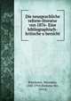 Die neusprachliche reform-literatur von 1876- Eine bibliographisch-kritische u?bersicht, Breymann, Hermann, 1843-1910,Steinmu?ller, Georg 