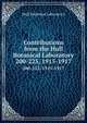 Contributions from the Hull Botanical Laboratory. 200-225, 1915-1917, Hull Botanical Laboratory 