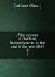 .Vital records of Oakham, Massachusetts, to the end of the year 1849. 2, Oakham (Mass.) 