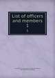 List of officers and members. 1, Association for the protection of the Adirondacks, New York. [from old catalog] 