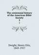 The centennial history of the American Bible Society. 2, Dwight, Henry Otis, 1843-1917 