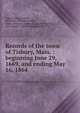 Records of the town of Tisbury, Mass. : beginning June 29, 1669, and ending May 16, 1864, Tisbury (Mass.),Swift, William S. (William Smith), 1860-,Cleveland, Jennie W. (Jennie Warren), 1869-,Banks, Charles Edward, 1854-1931 