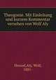 Theogonie. Mit Einleitung und kurzem Kommentar versehen von Wolf Aly, Hesiod,Aly, Wolf, 1881- 