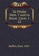 Zu Pindar Nem. 7 und zu Horat. Carm. 1. 22, Steffen, Kurt, 1847- 