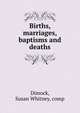 Births, marriages, baptisms and deaths, Dimock, Susan Whitney, comp 