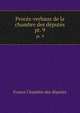 Procs-verbaux de la chambre des dputs. pt. 9, France Chambre des d?put?s 