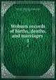 Woburn records of births, deaths, and marriages . 1, Woburn (Mass.),Woburn (Mass.). Proprietors,Johnson, Edward Francis, 1856-1922,Cutter, William Richard, 1847-1918 