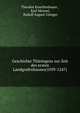 Geschichte Thringens. Zur Zeit des ersten Landgrafenhauses (1039-1247), Theodor Knochenhauer , Karl Menzel, Rudolf August Usinger 