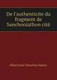 De l'authenticite du fragment de Sanchoniathon cit?, Albert Jules Timothee Matter 