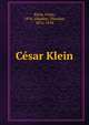 Cesar Klein, Klein, C?sar, 1876-,D?ubler, Theodor, 1876-1934 