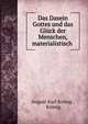Das Dasein Gottes und das Gluck der Menschen, materialistisch ., August Karl Kr?nig , Kr?nig 