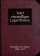 Tafel vierstelliger Logarithmen, Bremiker, Dr. (Karl), 1804-1877 