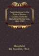 Contributions to the flora of Beaver County, from the Mansfield Herbarium, 1865-1903, Mansfield, Ira Franklin, 1942- 