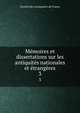 Memoires et dissertations sur les antiquites nationales et etrangeres, Soci?t? des Antiquaires de France 