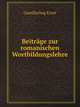 Beitrage zur romanischen Wortbildungslehre, Gamillscheg Ernst 