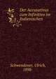 Der Accusativus cum Infinitivo im Italienischen, Schwendener, Ulrich, 1898- 