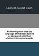 An investigation into the language of Robinson Crusoe as compared with that of other 18th century works, Gustaf L. son Lannert 