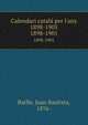 Calendari catal per l`any 1898-1905. 1898-1901, Batlle, Juan Bautista, 1876- 
