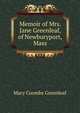 Memoir of Mrs. Jane Greenleaf, of Newburyport, Mass, Mary Coombs Greenleaf 