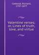 Valentine verses; or, Lines of truth, love, and virtue, Cobbold, Richard, 1797-1877 