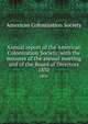 Annual report of the American Colonization Society, with the minutes of the annual meeting and of the Board of Directors. 1830, American Colonization Society 
