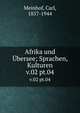Afrika und bersee; Sprachen, Kulturen. v.02 pt.04, Meinhof, Carl, 1857-1944 