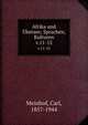 Afrika und bersee; Sprachen, Kulturen. v.11-12, Meinhof, Carl, 1857-1944 