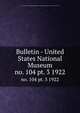 Bulletin - United States National Museum. no. 104 pt. 3 1922, United States National Museum,Smithsonian Institution,United States. Dept. of the Interior 