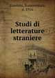 Studi di letterature straniere, Zumbini, Bonaventura, d. 1916 
