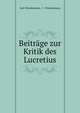 Beitrage zur Kritik des Lucretius, Karl Winckelmann, C . Winckelmann 