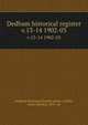 Dedham historical register. v.13-14 1902-03, Dedham Historical Society (Mass.),Tuttle, Julius Herbert, 1857- ed 