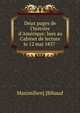 Deux pages de l'histoire d'Am?rique: lues au Cabinet de lecture le 12 mai 1857 ., Maximilien] [Bibaud 