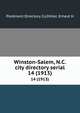Winston-Salem, N.C. city directory serial. 14 (1913), Piedmont Directory Co,Miller, Ernest H 