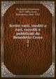 Scritti varii, inediti o rari, raccolti e pubblicati da Benedetto Croce. 2, De Sanctis, Francesco, 1817-1883,Croce, Benedetto, 1866-1952 