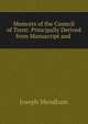 Memoirs of the Council of Trent: Principally Derived from Manuscript and ., Joseph Mendham 