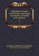 Alphabetical index of the births, marriages and deaths, recorded in Providence . 6, Providence. City registrar. [from old catalog],Snow, Edwin Miller, 1820-1888. [from old catalog],Chapin, Charles Value, 1856- [from old catalog] 