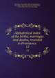 Alphabetical index of the births, marriages and deaths, recorded in Providence . 12, Providence. City registrar. [from old catalog],Snow, Edwin Miller, 1820-1888. [from old catalog],Chapin, Charles Value, 1856- [from old catalog] 