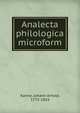 Analecta philologica microform, Kanne, Johann Arnold, 1773-1824 