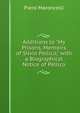 Additions to "My Prisons, Memoirs of Silvio Pellico," with a Biographical Notice of Pellico, Piero Maroncelli 